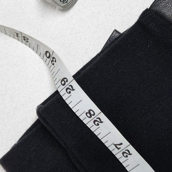 Loft ponte stretch pants faux leather tuxedo stripe black 6 - Picture 16 of 16